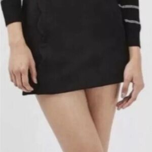 topshop scalloped black mini skirt